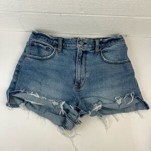 Abercrombie High Rise Cutoff Denim Shorts, 28/6